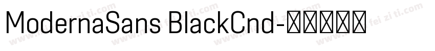 ModernaSans BlackCnd字体转换